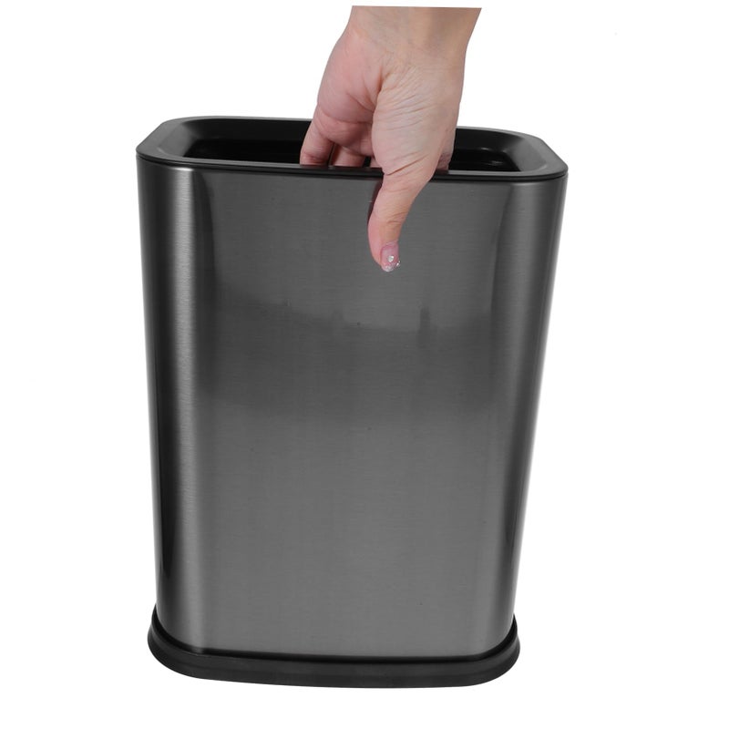 Unomor Stainless Steel Slim Trash Can With Removable Inner Bucket For Kitchen Bathroom Office - Image 4