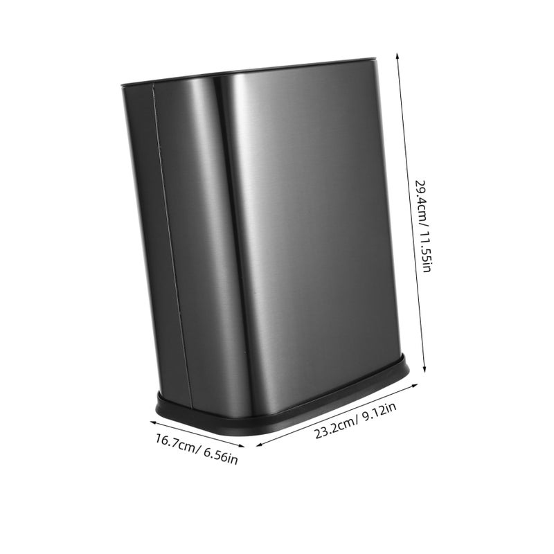 Unomor Stainless Steel Slim Trash Can With Removable Inner Bucket For Kitchen Bathroom Office - Image 3