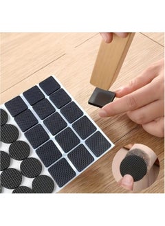 LDQ 45 PCS Black Non-Slip Foot Pads, Square Black PVC Sticky Bubble, Sponge Tape, Furniture Table Chair-Non-Slip Pads  - Image 2