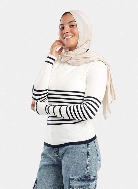 Wool Pullover with Stripes
