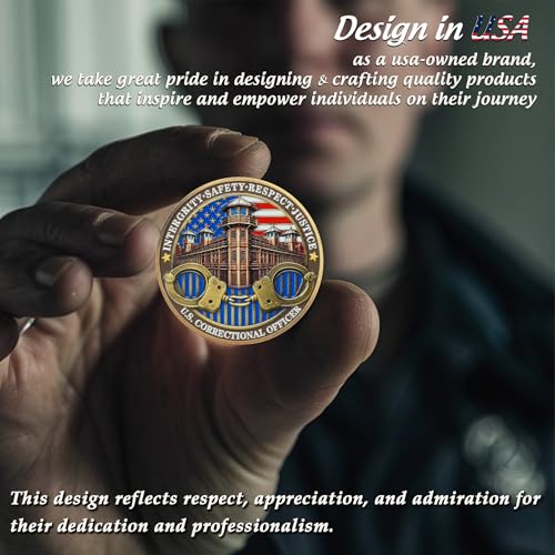 IELCJJ 5PCS Colorful Thin Silver Line Challenge Coin - Correctional Officer Prison Police Thin Gray Line Medallions - Thank You Law Enforcement Corrections Officer Gifts - Honor US Correctional Officers - Image 4