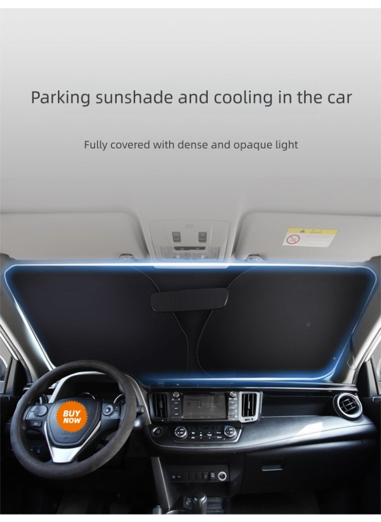 Multilayer Car Windshield Sunshade, Universal Fit Heat-Insulating UV-Blocking Shade