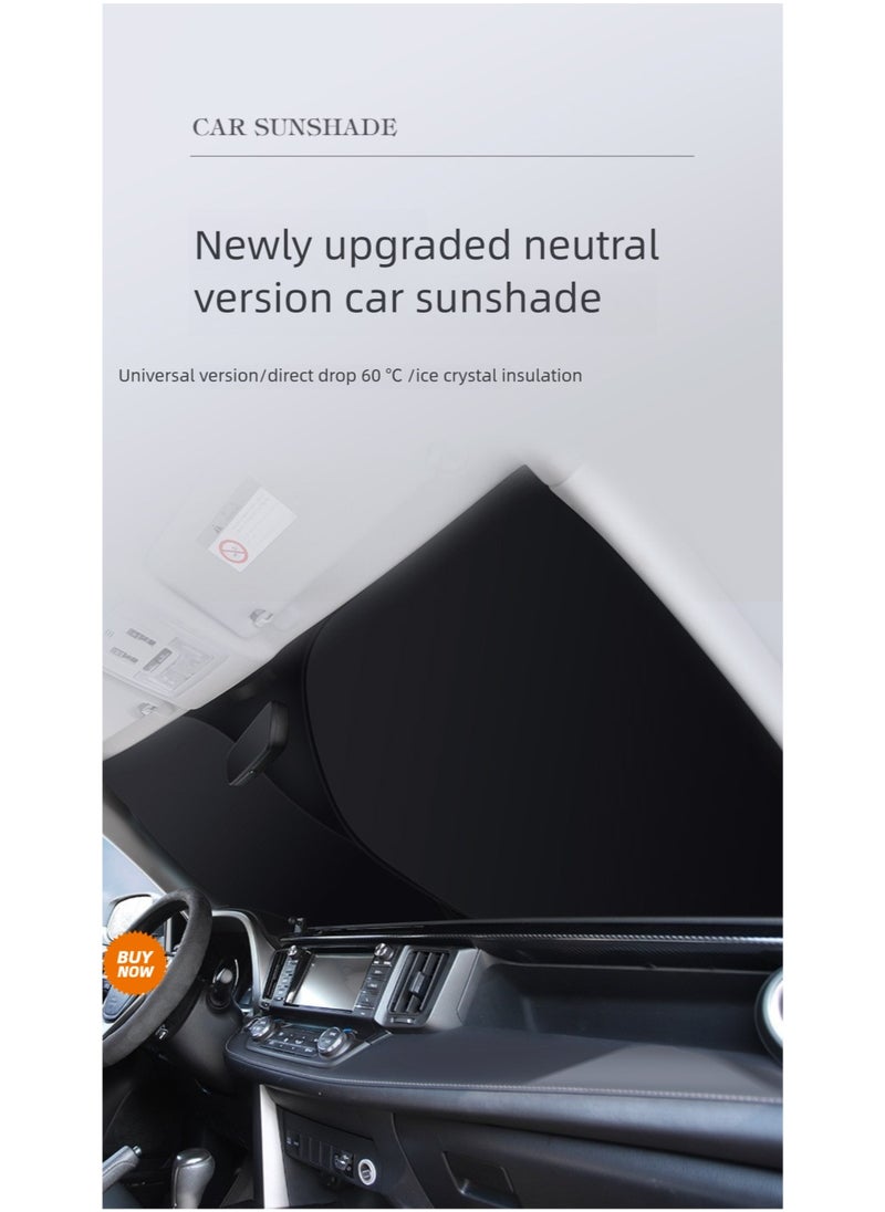 Multilayer Car Windshield Sunshade, Universal Fit Heat-Insulating UV-Blocking Shade