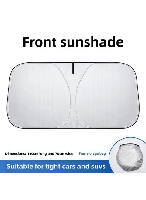 Multilayer Car Windshield Sunshade, Universal Fit Heat-Insulating UV-Blocking Shade