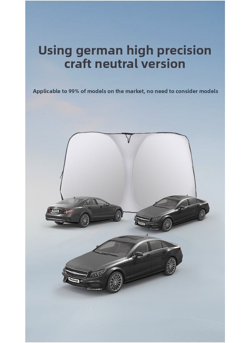 Multilayer Car Windshield Sunshade, Universal Fit Heat-Insulating UV-Blocking Shade