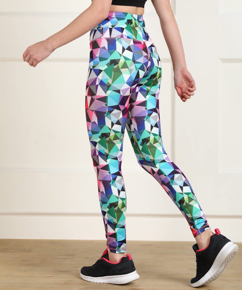 Rock Paper Scissors Women's Skinny Fit Polyester Blend High Rise High Rise Leggings (ONSWG-TIGHTS-PRISM-2XL_Multicolour_2XL) - Image 3
