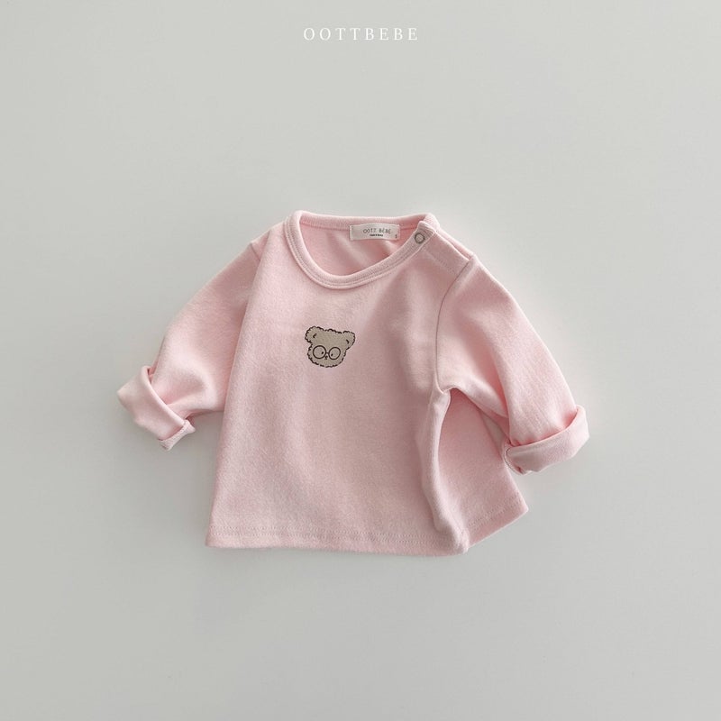Children'S Tops For , Baby Bear Short-Sleeved Pure Cotton Long-Sleeved T-Shirt, Baby Thickened Warm Base Shirt - Image 1