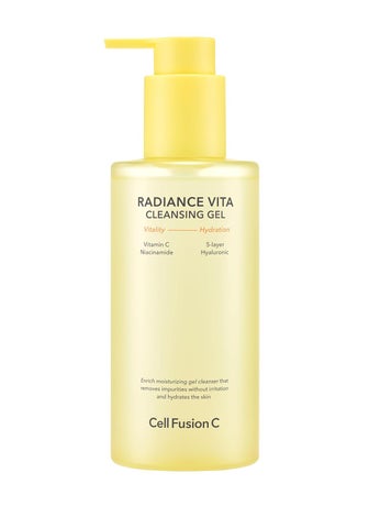 Cell Fusion C Cell Fusion C Radiance Vita Cleansing Gel, Vitamin C + BHA + 5 Hyaluronic Acids - Gel to Foam Daily Face Wash, Brightens & Exfoliates, 6.76 fl.oz / 200ml - skincare for face 