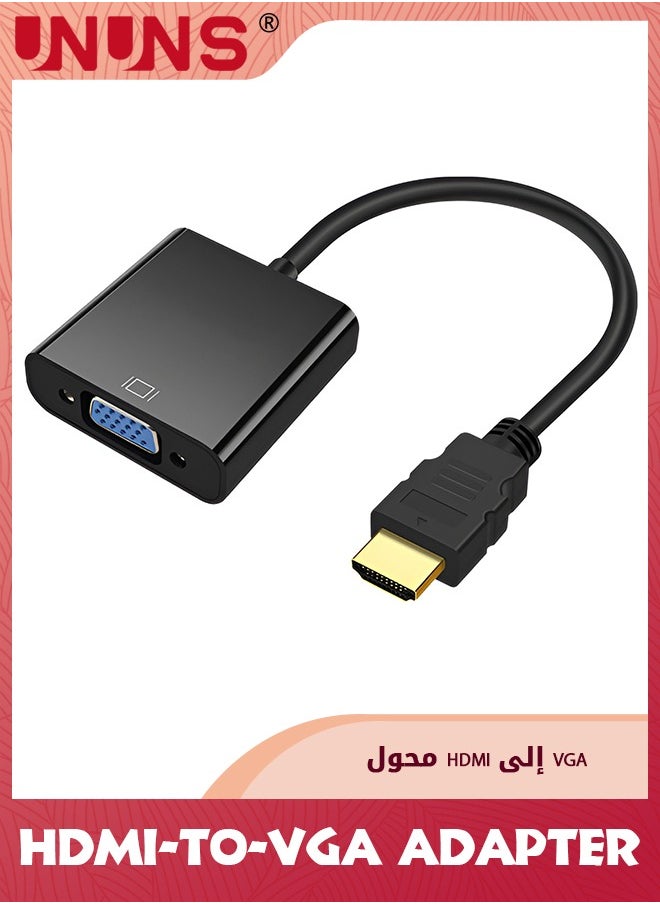 UNUNS محول DisplayPort إلى VGA، محول DP إلى VGA مطلي بالذهب بدقة 1080 بكسل ذكر إلى أنثى، متوافق مع الكمبيوتر/الكمبيوتر المكتبي/الكمبيوتر المحمول/الكمبيوتر الشخصي/الشاشة/جهاز العرض، HDTV  - Image 1