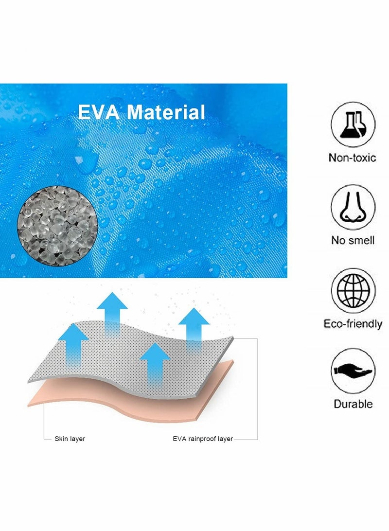 SYOSI Raincoat Rain Ponchos for Adults Women Men   1 Pack Reusable EVA Clear Portable Rain Coats Lightweight Jackets with Hood, Rain Ponchos Adults Packable Poncho Adult Clear Hood - Image 5