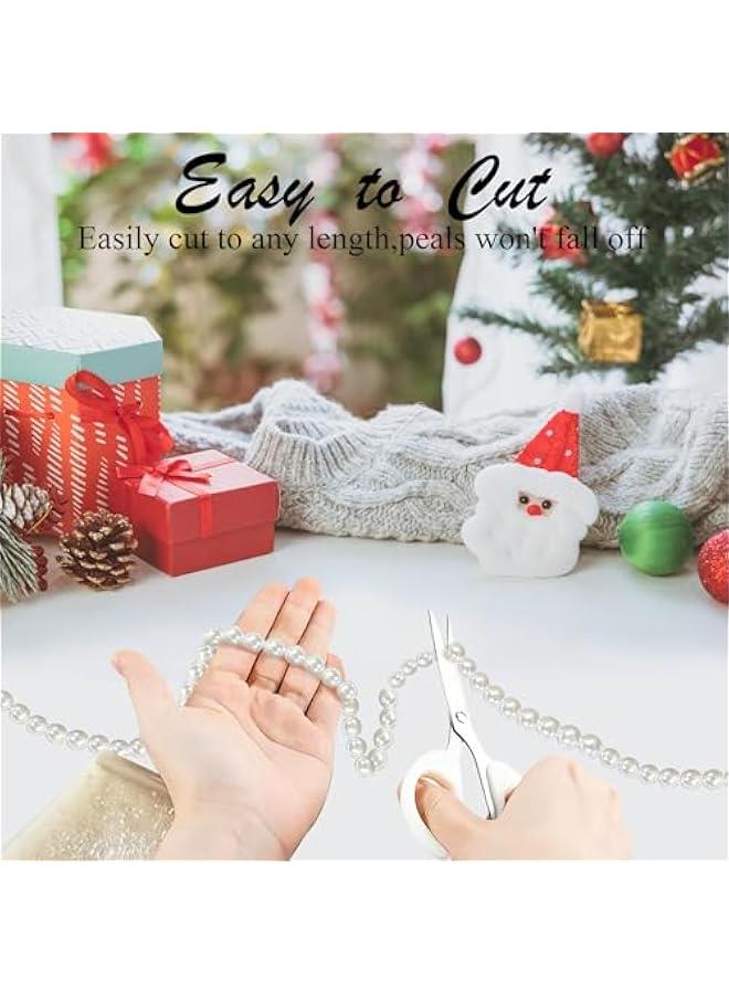 Arabest Craft String Pearls 10MM Beads Garland, 14 Yards  Garland Faux Pearl Beads String Roll Bulk for DIY Craft, Wedding, Party,  Tree Decoration - Image 5