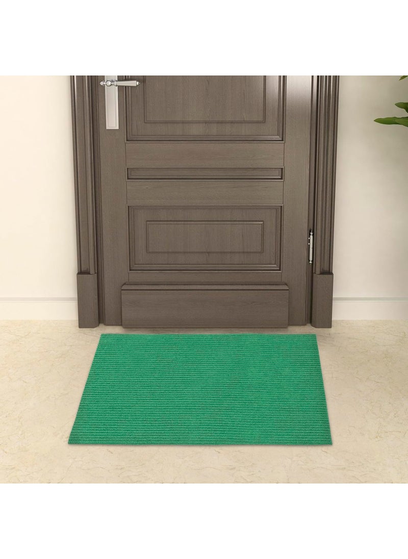 Status Contract Status Contract Anti Slip Front Door Mat |(15"x23") Living Room Rug for Entrance Doors | Nylon Floor Mats for Home | Essential Small Rugs for Office, Bedroom & Kitchen| (Green)  - Image 1