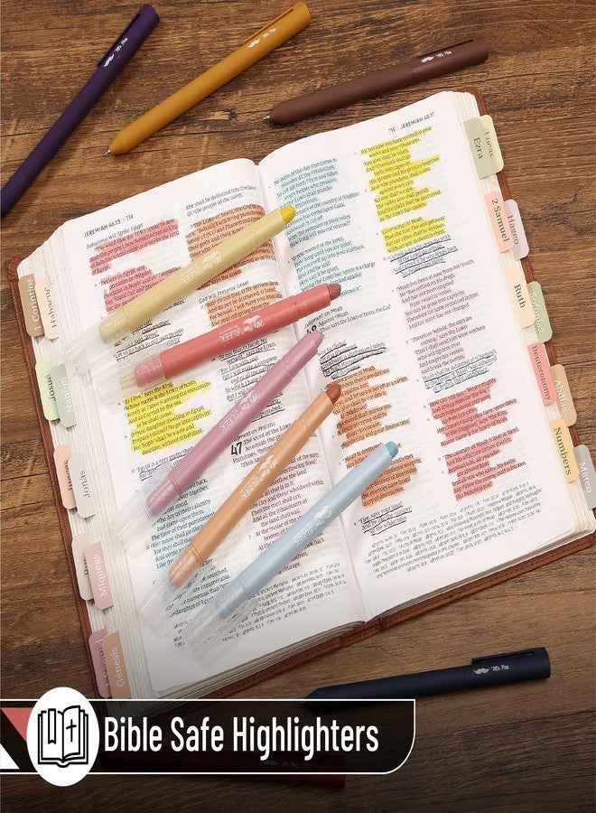 مستر. بين أقلام تظليل الكتاب المقدس من مستر بن، عبوة من 10 أقلام، أقلام تظليل ملونة للكتاب المقدس لا تسيل، أقلام أنيقة - Image 3
