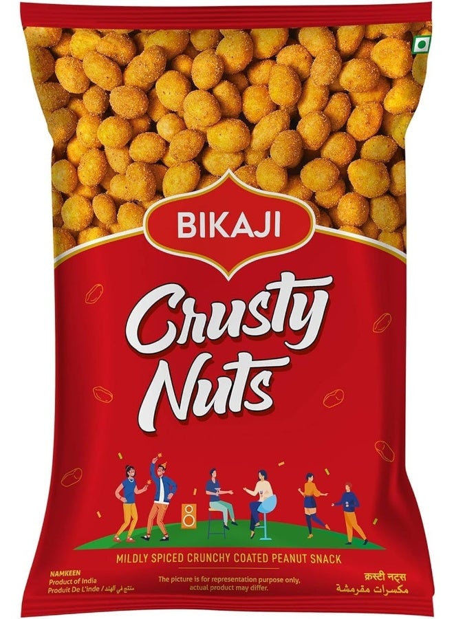 Bikaji Bikaji Crusty Nuts 200g Pouch | Crispy & Crunchy | Mildly Spiced & Flavorful | Made with All Natural Ingredients | Product of India  - Image 1