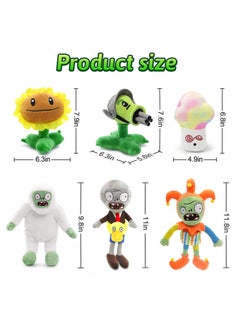 Maikerry Pvz Plush Dolls-(Set Of 6) Zombie Toys Halloween Christmas Birthday Decoration Zombie Plush  - Image 3