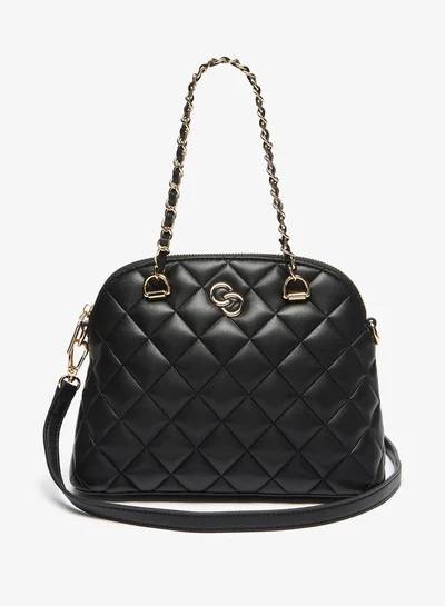 Celeste Women's Quilted Tote Bag with Top Handles and Zip Closure