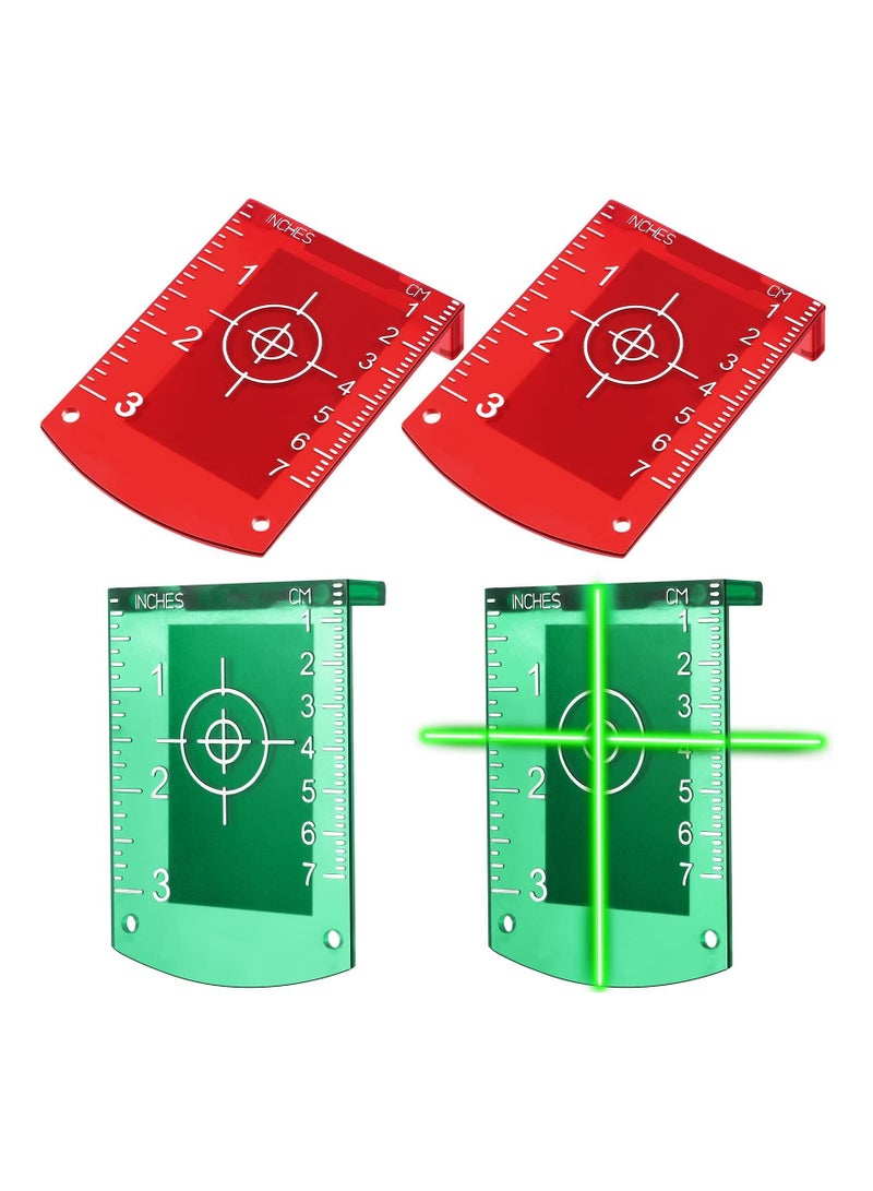KASTWAVE 4 Pieces Laser Targets Magnetic Floor Plate Card, Stand for Green or Red Level to Enhance the Visibility - Image 1