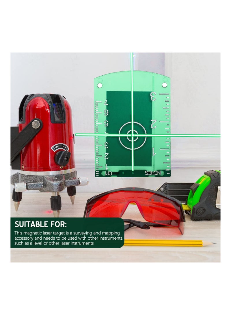 KASTWAVE 4 Pieces Laser Targets Magnetic Floor Plate Card, Stand for Green or Red Level to Enhance the Visibility - Image 4