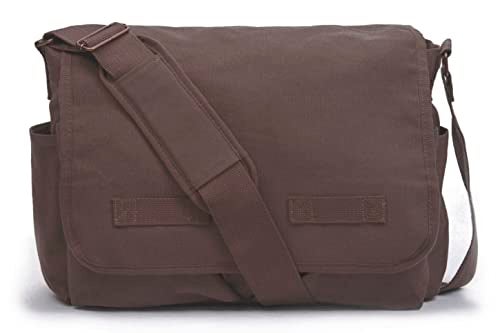 Sweetbriar Classic Vintage Messenger Bag - Original Heavyweight Cotton Canvas Shoulder Bag with Upgraded Features - Image 1