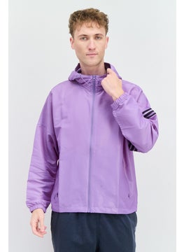 adidas Originals Men Sportswear Fit Long Sleeve Training Jacket, Purple  - Image 1