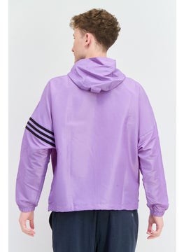 adidas Originals Men Sportswear Fit Long Sleeve Training Jacket, Purple  - Image 3