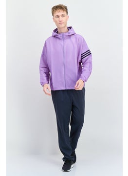adidas Originals Men Sportswear Fit Long Sleeve Training Jacket, Purple  - Image 4