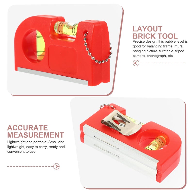Red Hanging Bubble String Line Level Tool for Flooring Decking and Drainage Slope Layout - Image 4