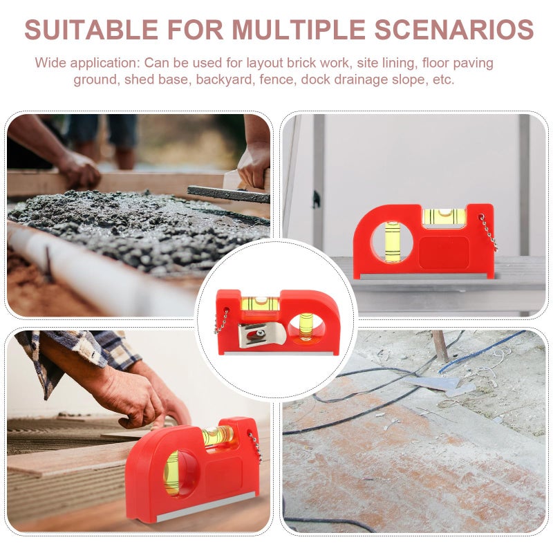 Red Hanging Bubble String Line Level Tool for Flooring Decking and Drainage Slope Layout - Image 5