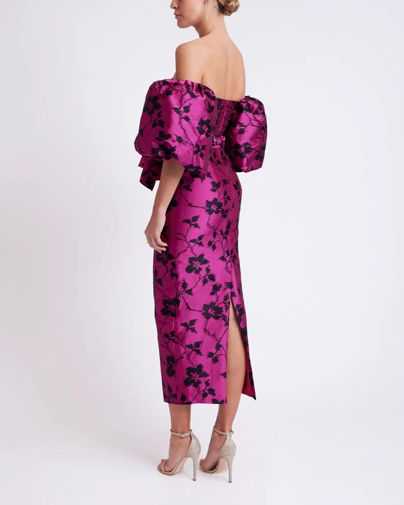 روسا كلارا 7G152 DR ORG PRINT BLC SILVER*