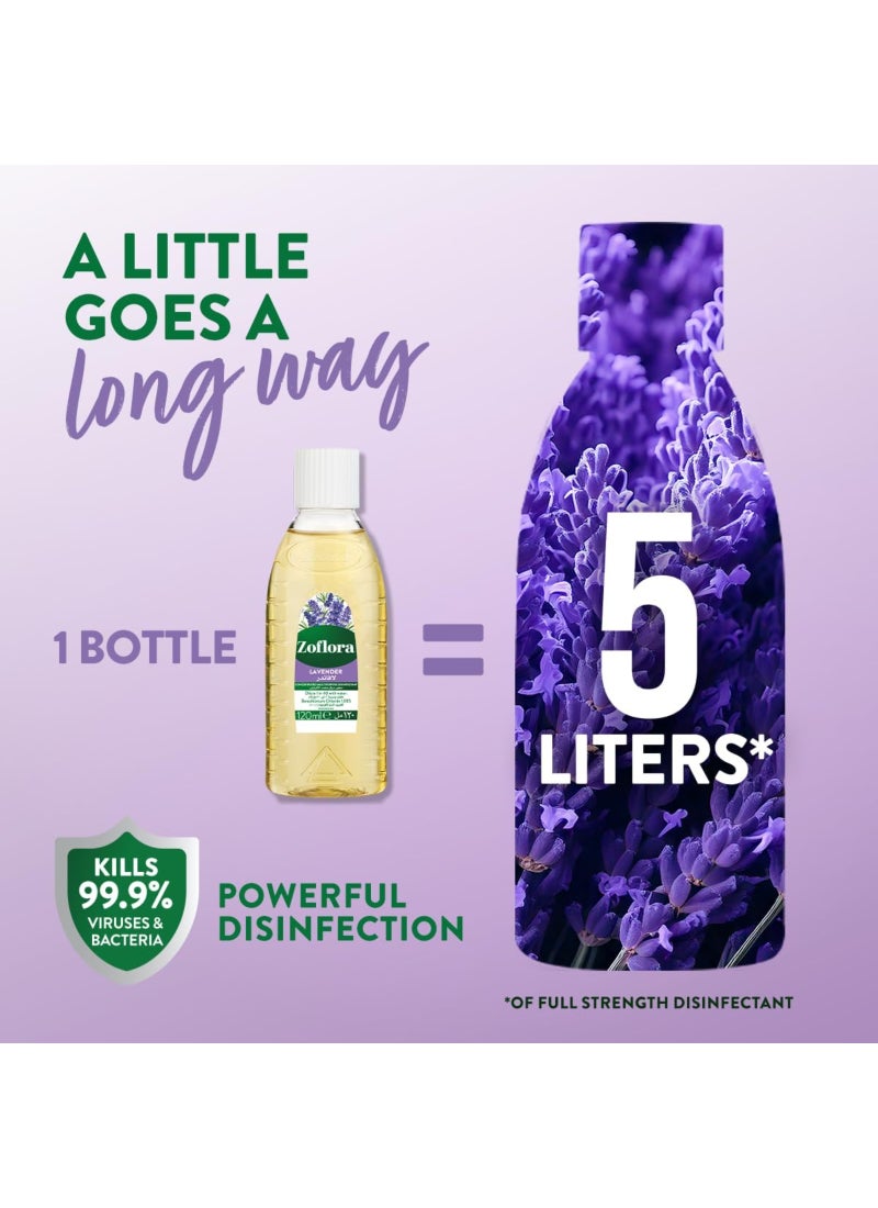 Zoflora Concentrated Disinfectant, Lavender 120ml - Multi-Purpose Cleaner for Floors, Kitchens, and Bathrooms - Image 3