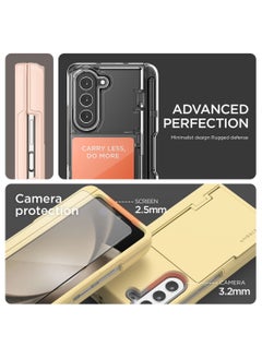 VRS Design Terra Guard Modern GO Pen Edition Samsung Galaxy Z Fold 5 Case Cover with [S-Pen Compartment in Hinge Protection] & [2 Card Holder] & Front Screen Protector - Clear (S-Pen NOT Included)  - Image 3