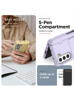 VRS Design Terra Guard Modern GO Pen Edition Samsung Galaxy Z Fold 5 Case Cover with [S-Pen Compartment in Hinge Protection] & [2 Card Holder] & Front Screen Protector - Clear (S-Pen NOT Included)  - Image 2