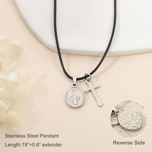 AULSIEY First Communion Gifts for Boys, 1st Communion Gifts for Son Grandson,First Communion Necklaces for Christian Catholic 1st First Communion Favors -Communion - Image 4