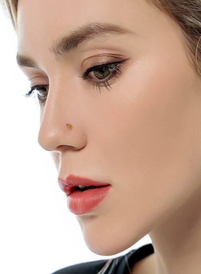 Tornito 20G 20Pcs Nose Ring CZ Nose Stud Retainer L Bone Screw Shaped Nose Piercing Jewelry Set for Women Men Stainless Steel Rose Gold Tone (E:20Pcs,L Shaped, Gold Tone) - Image 3