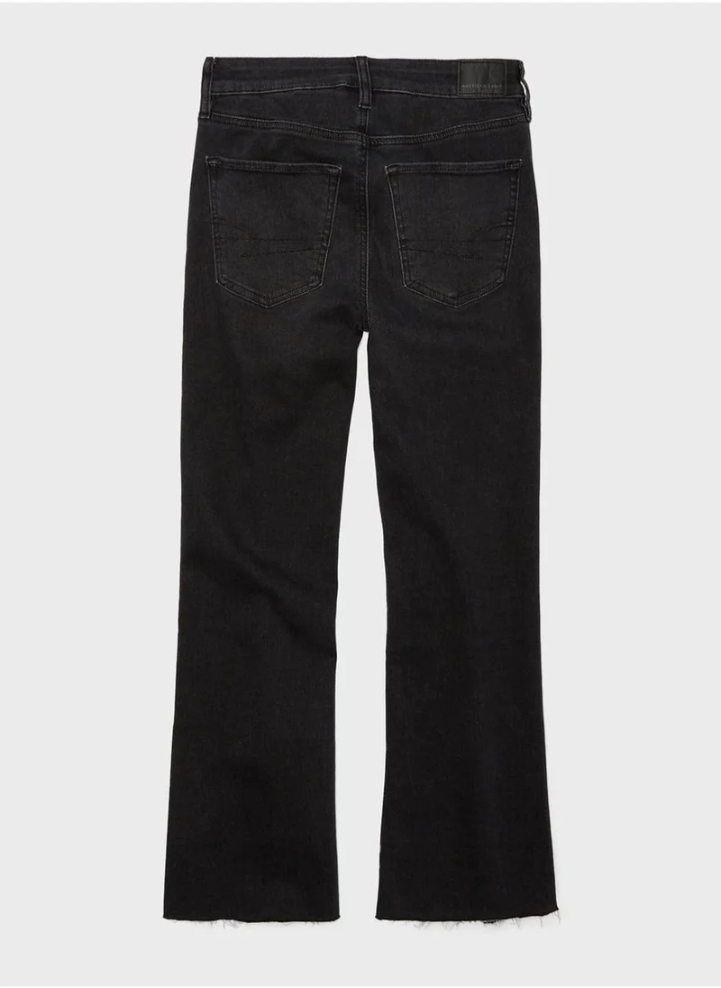 American Eagle AE Next Level High-Waisted Kick Bootcut Crop Jean