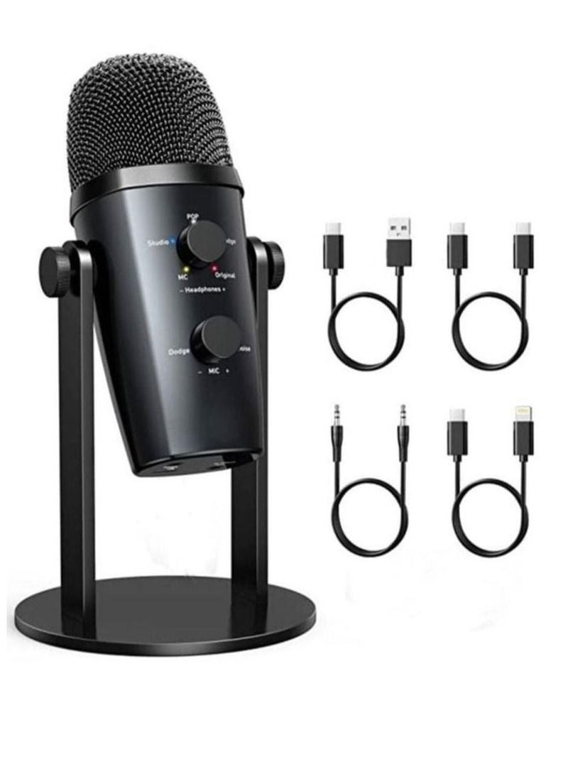 Jmary PW10 Professional Metal Voice Recording Usb Condenser Studio And Podcast Recording Gaming Microphones - Image 1