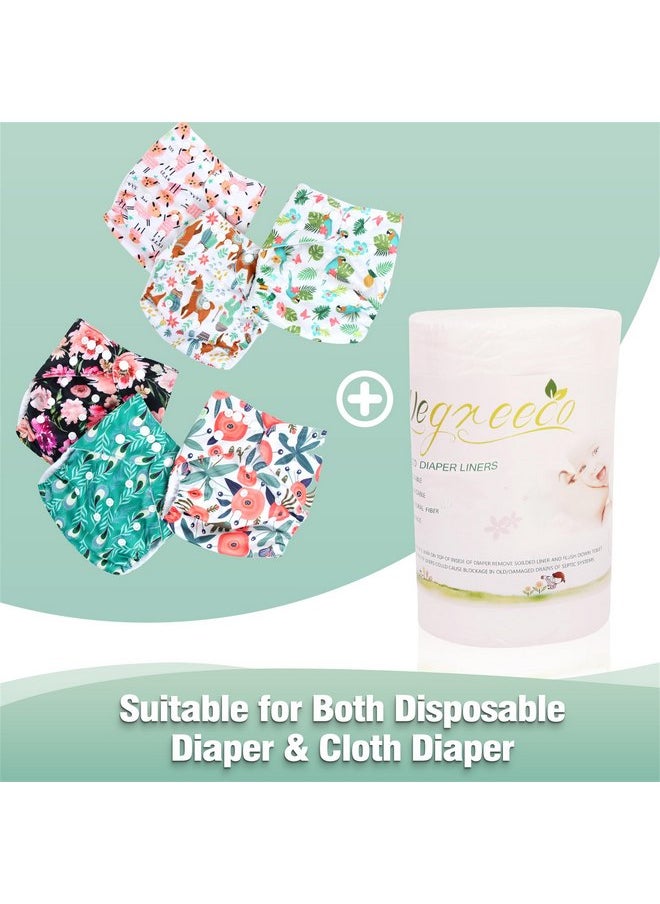 Wegreeco - wegreeco Unscented Diaper Liners - Fragance Free and Chlorine Free Cloth Diaper Liners - 100 Sheets Per Roll (2 Roll) - Image 1