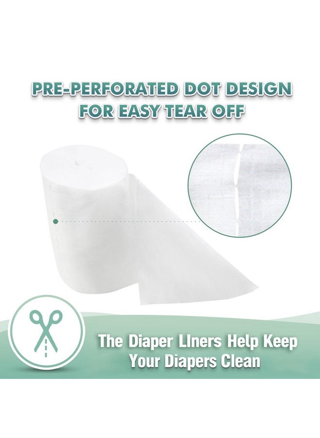 Wegreeco - wegreeco Unscented Diaper Liners - Fragance Free and Chlorine Free Cloth Diaper Liners - 100 Sheets Per Roll (2 Roll) - Image 1