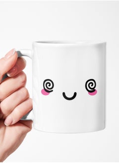 Ceramic coffee mug printed with a creative cartoon face 11Oz