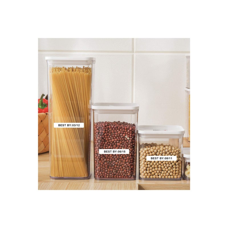 Zikra D11 Labels Maker Tape, Waterproof Thermal Barcode Label Printer Paper Stickers Labeler Roll, Name Tag for Spice Jars Bottle (1550mm-130pcs, 1 Rolls) - Image 3