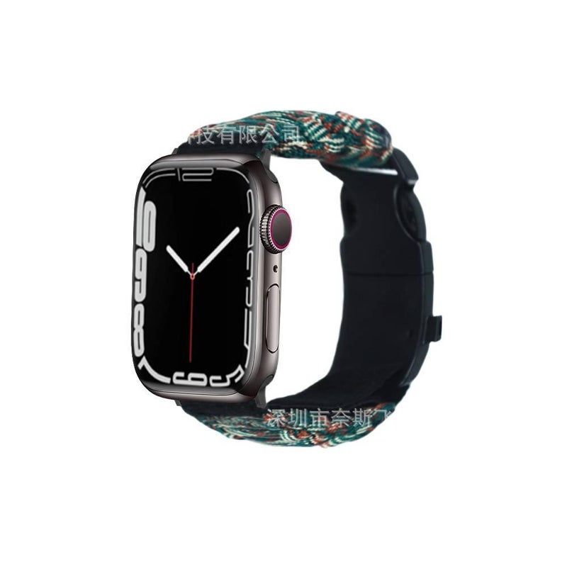 منتج لـ الاستخدام اليومي للساعة الذكية واستبدال السوار والرياضة وتغيير الإطلالة باللون بني Apple Watch Smartwatch - Image 2