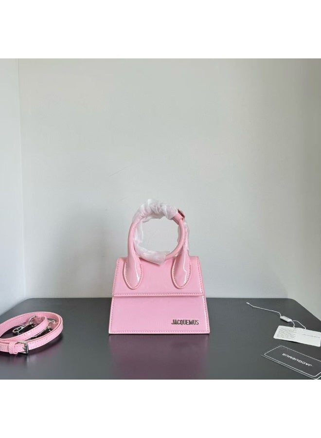 JACQUEMUS Le Chiquito Long Handbag Leather Flap Long With Crossbody Strap(Pink)