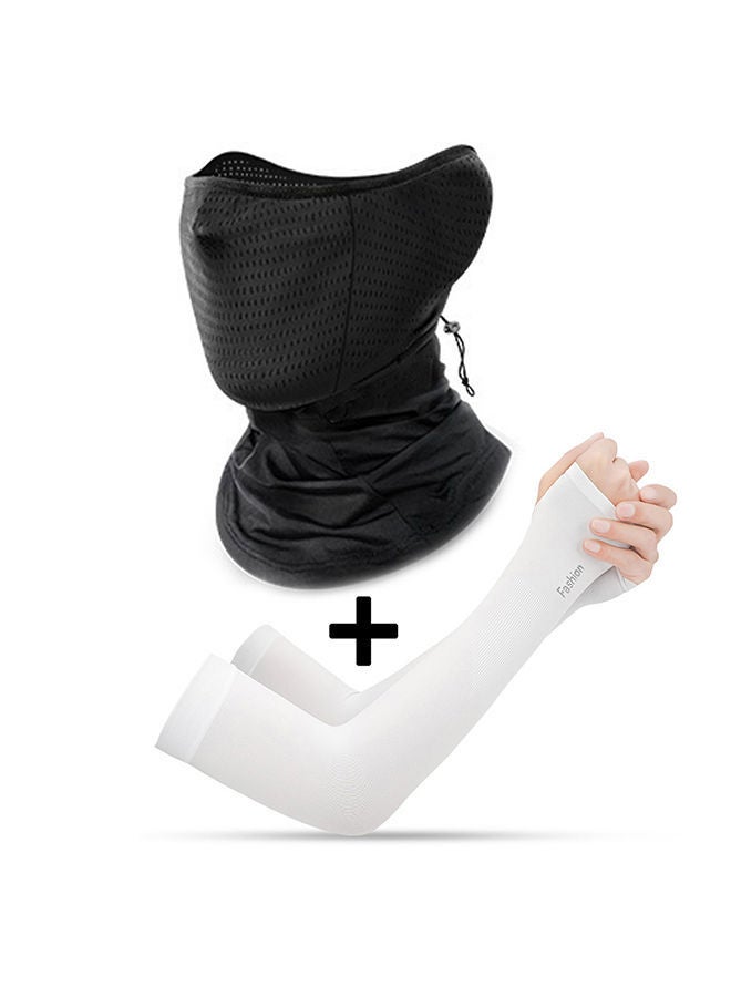 NIBEMINENT Summer Outdoor Anti UV Dust Neck Gaiter Bandana Face Cover Scarf Arm Sleeves 18.055x11x2cm  - Image 1
