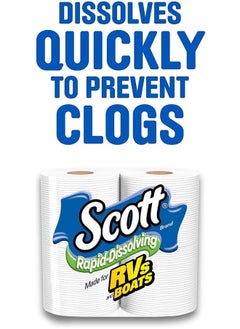Scott Rapid-Dissolving Toilet Paper, 48 Double Rolls, Sustainable, Septic-Safe, Toilet Paper  - Image 3