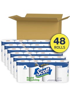 Scott Rapid-Dissolving Toilet Paper, 48 Double Rolls, Sustainable, Septic-Safe, Toilet Paper  - Image 2