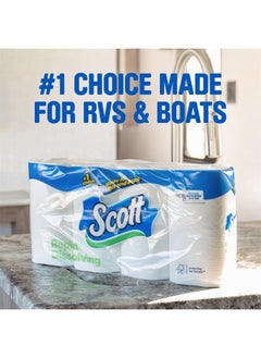 Scott Rapid-Dissolving Toilet Paper, 48 Double Rolls, Sustainable, Septic-Safe, Toilet Paper  - Image 5