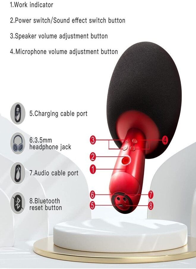 CALF - CALF Speaker Microphone G2 Bluetooth Wireless Karaoke & Portable Handheld Microphone with Speaker, Duet Mode, Double Fun, Home Entertainment, Carpool Karaoke Machine for Android/iPhone/PC - Image 1