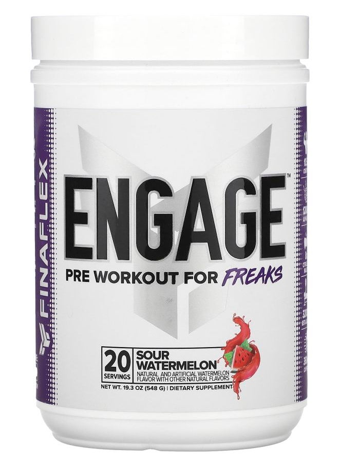 FINAFLEX - Engage Pre Workout For Freaks Sour Watermelon 19.3 oz (548 g) - Image 1