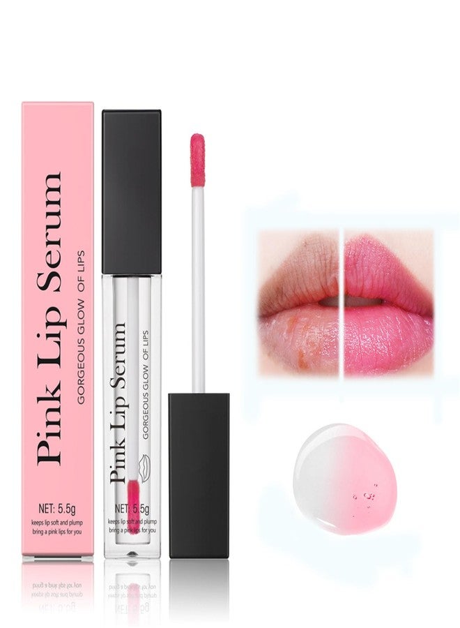 Cappuvini Pink Lip Serum Plump, Color Changing Lip Gloss Magic, Hydrating Lip Glow Oil Plumping Gloss Tinted Lip Balm Lip Care, Lip Plumper Transparent Lip Serum, Hydrating Moisturizing, Nourishing Glossy (1) - Image 1