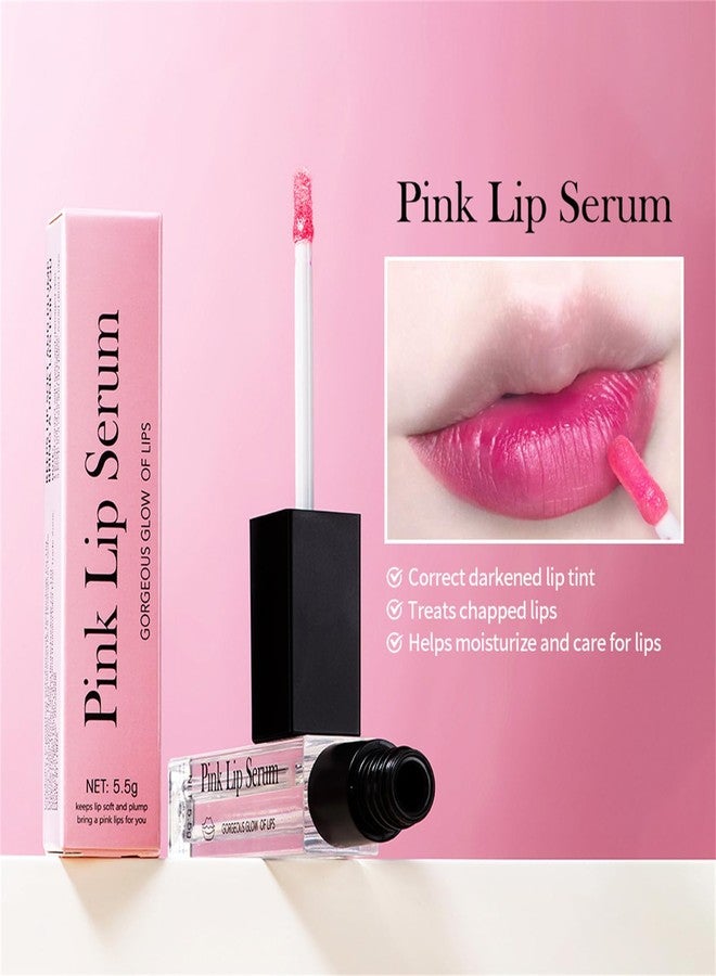 Cappuvini Pink Lip Serum Plump, Color Changing Lip Gloss Magic, Hydrating Lip Glow Oil Plumping Gloss Tinted Lip Balm Lip Care, Lip Plumper Transparent Lip Serum, Hydrating Moisturizing, Nourishing Glossy (1) - Image 3